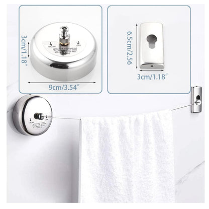 TENDEDERO DE ROPA RETRACTIL AJUSTABLE 2,5 METROS