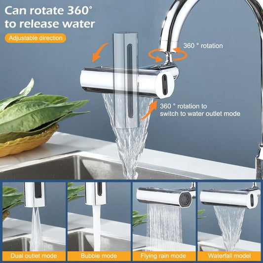 GRIFO MULTIFUNCIONAL 4 EN 1 + DISPENSADOR DE JABON GRATIS!
