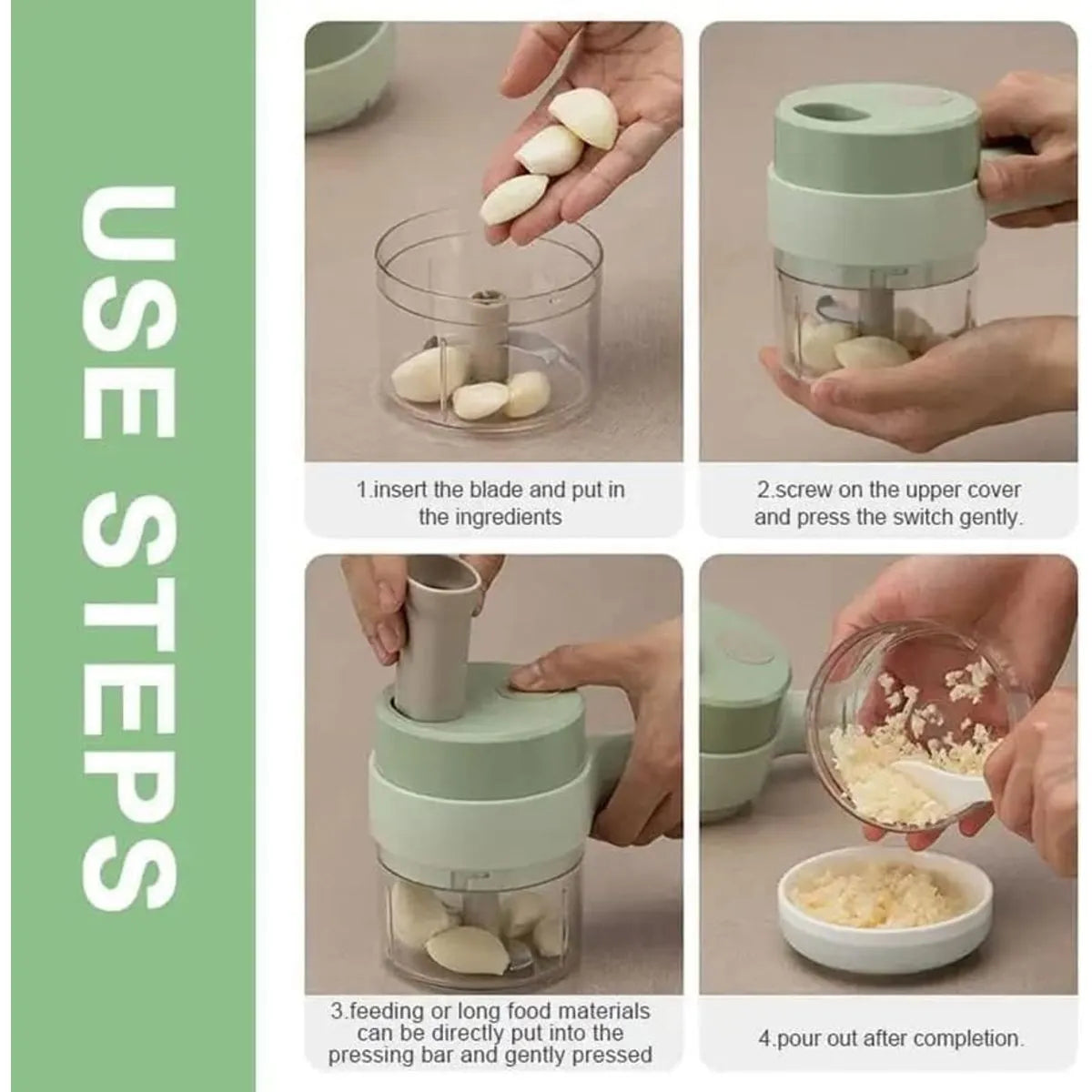 Picadora Multifuncional 4 en 1 Eléctrica