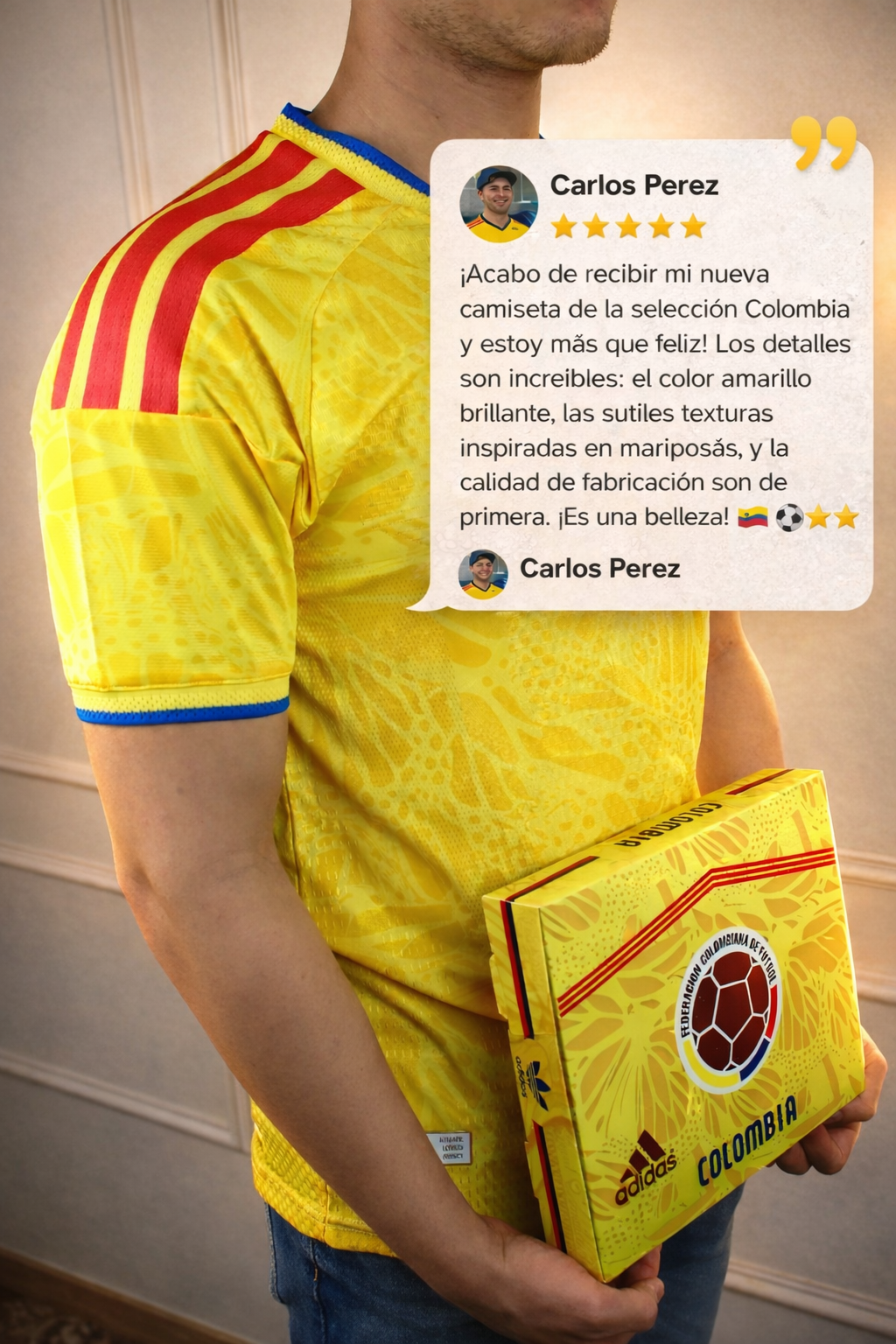 CAMISETA OFICIAL SELECCION COLOMBIA MUNDIAL 2026 - INCLUYE CAJA DE LUJO!