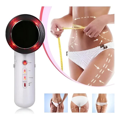 Masajeador Ultrasonido Infrarrojo Portátil Masaje Cavitación 3 en 1 Con EMS Para Reducción de Grasa y Alivio del Dolor