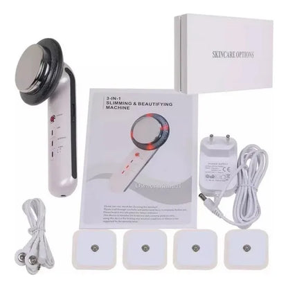 Masajeador Ultrasonido Infrarrojo Portátil Masaje Cavitación 3 en 1 Con EMS Para Reducción de Grasa y Alivio del Dolor